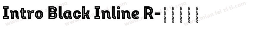 Intro Black Inline R字体转换